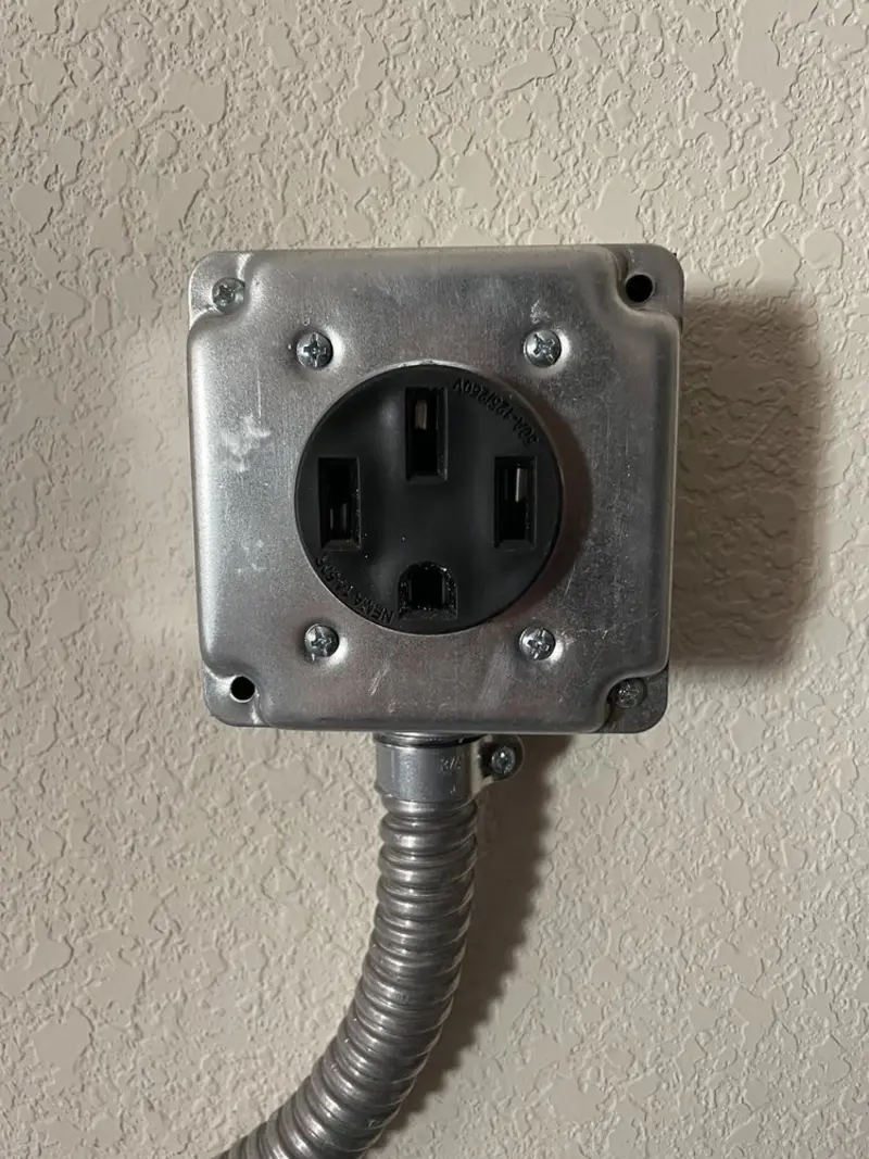NEMA 14-50 outlet installed for Smart Home Electrical in Shady Hollow